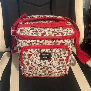 Hello Kitty x Igloo Red and White Patterned Cooler Bag